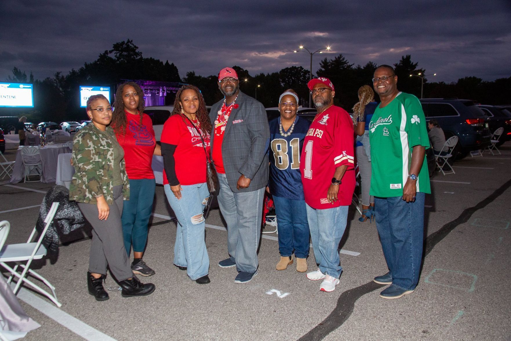 Donae Barnes, Earline Shephard, Donna and Kel Ward, Mary Thomas, Rodney Thomas, Montez Westfall